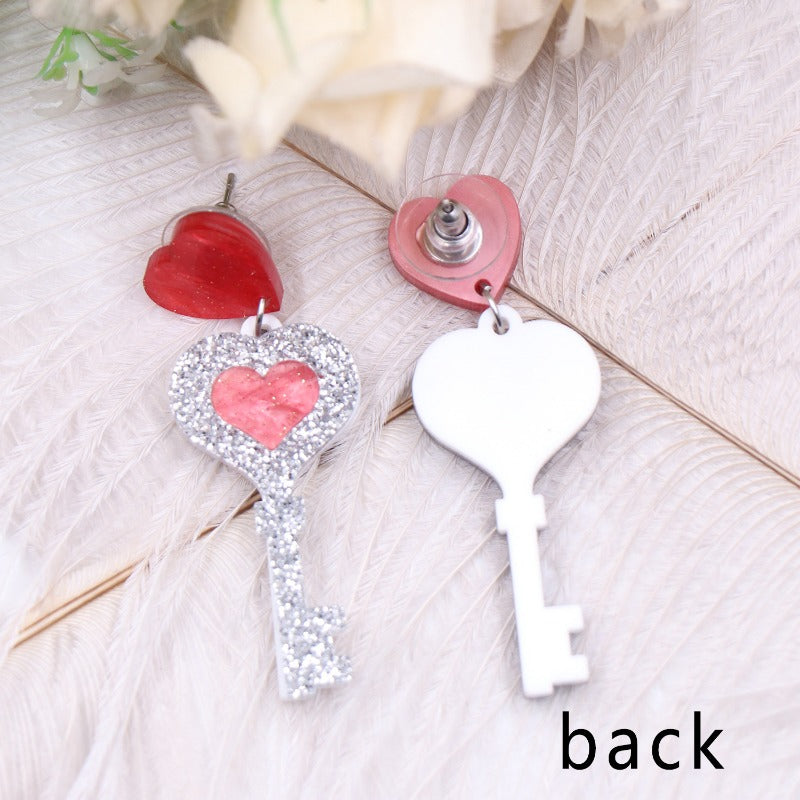 Wholesale Fashion Elegant Heart Love Fashion Acrylic Earrings